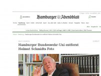 Bild zum Artikel: Nach Skandal: Hamburger Bundeswehr-Uni entfernt Helmut Schmidts Foto
