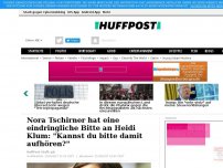 Bild zum Artikel: Nora Tschirner attackiert Heidi Klum scharf: 'Kannst du bitte damit aufhören?'