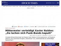Bild zum Artikel: Mittermeier verteidigt Xavier Naidoo: „Da lachen sich Punk-Bands kaputt“