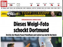 Bild zum Artikel: Sprunggelenk gebrochen! - Dieses Weigl-Foto schockt Dortmund