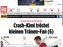 Bild zum Artikel: Räikkönen zeigt Herz - Crash-Kimi tröstet kleinen Tränen-Fan (6)