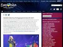 Bild zum Artikel: Salvador Sobral aus Portugal gewinnt den ESC 2017