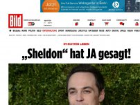 Bild zum Artikel: Im echten Leben - „Sheldon“ hat JA gesagt!