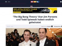 Bild zum Artikel: 'The Big Bang Theory'-Star Jim Parsons hat endlich Ja gesagt