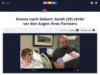 Bild zum Artikel: Drama nach Geburt: Sarah (29) stirbt vor den Augen ihres Partners
