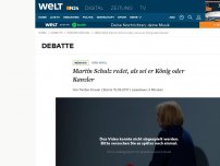 Bild zum Artikel: NRW-Wahl: Martin Schulz redet, als sei er König oder Kanzler