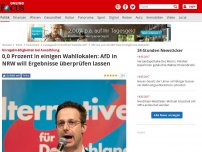 Bild zum Artikel: Unregelmäßigkeiten bei Auszählung - 0,0 Prozent in einigen Wahllokalen: AfD in NRW will Ergebnisse überprüfen lassen