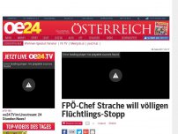 Bild zum Artikel: FPÖ-Chef Strache will völligen Flüchtlings-Stopp
