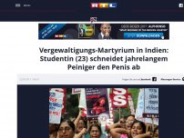 Bild zum Artikel: Vergewaltigungs-Martyrium in Indien: Studentin (23) schneidet jahrelangem Peiniger den Penis ab