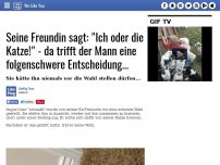 Bild zum Artikel: Seine Freundin sagt: 'Ich oder die Katze!' - da trifft der Mann eine folgenschwere Entscheidung...