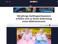 Bild zum Artikel: 100-jährige Zwillingsschwestern erfüllen sich zu ihrem Geburtstag einen Mädchentraum