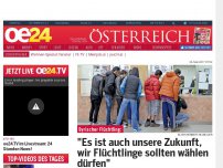 Bild zum Artikel: 'Es ist auch unsere Zukunft, wir Flüchtlinge sollten wählen dürfen'