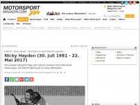 Bild zum Artikel: MotoGP - Nicky Hayden - Abschied von einer MotoGP-Legende: Nicky Hayden (30. Juli 1981 - 22. Mai 2017)