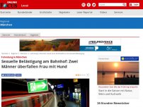 Bild zum Artikel: Fahndung in München - Sexuelle Belästigung am Bahnhof: Zwei Männer überfallen Frau mit Hund