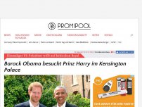 Bild zum Artikel: Barack Obama besucht Prinz Harry im Kensington Palace