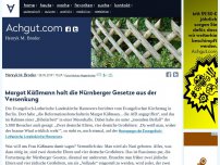 Bild zum Artikel: Margot Käßmann holt die Nürnberger Gesetze aus der Versenkung