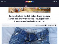 Bild zum Artikel: Bauernhof in Baden-Württemberg: Jugendlicher findet totes Baby neben Strohballen