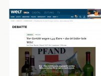 Bild zum Artikel: Prozess: Vor Gericht wegen 1,44 Euro – das ist leider kein Witz!