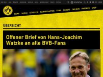 Bild zum Artikel: Offener Brief von Hans-Joachim Watzke an alle BVB-Fans