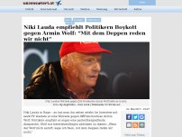 Bild zum Artikel: Niki Lauda empfiehlt Politikern Boykott gegen Armin Wolf: “Mit dem Deppen reden wir nicht”