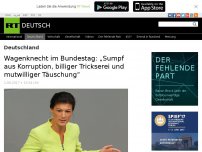 Bild zum Artikel: Wagenknecht im Bundestag: „Sumpf aus Korruption, billiger Trickserei und mutwilliger Täuschung“