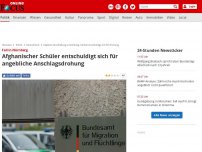 Bild zum Artikel: Fall in Nürnberg - Afghanischer Schüler entschuldigt sich für Anschlagsdrohung