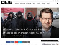 Bild zum Artikel: Aufgedeckt: Sohn von SPD-Vize Ralf Stegner ist Mitglied der linksterroristischen ANTIFA