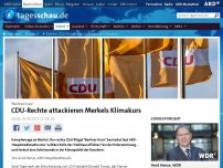 Bild zum Artikel: Rechter CDU-Flügel attackiert Merkels Klimakurs