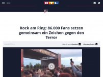 Bild zum Artikel: Rock am Ring: 86.000 Fans setzen gemeinsam ein Zeichen gegen den Terror