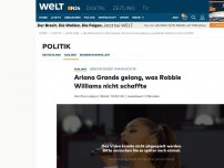 Bild zum Artikel: Benefizkonzert in Manchester: Ariana Grande gelang, was Robbie Williams nicht schaffte