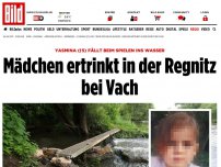 Bild zum Artikel: Yasmina (†5) tot - Mädchen ertrinkt in der Regnitz bei Vach