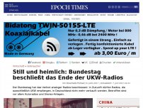 Bild zum Artikel: Still und heimlich: Bundestag beschließt das Ende der UKW-Radios