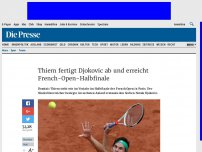 Bild zum Artikel: Thiem fertigt Djokovic ab und erreicht French-Open-Halbfinale