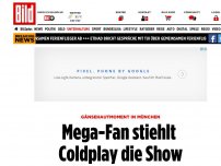 Bild zum Artikel: Gänsehaut in München - Mega-Fan stiehlt Coldplay die Show