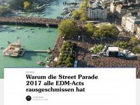 Bild zum Artikel: Warum die Street Parade 2017 alle EDM-Acts rausgeschmissen hat