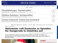 Bild zum Artikel: Steinmeier ruft Deutsche zu Spenden für Hungernde in Ostafrika auf