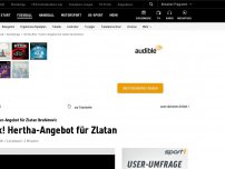 Bild zum Artikel: Aus Jux! Hertha macht Zlatan Angebot