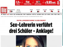 Bild zum Artikel: Mathe-„Sonderstunden“ - Sex-Lehrerin verführt drei Schüler - Anklage!