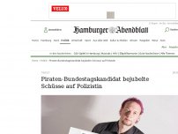 Bild zum Artikel: Tweet: Piraten-Bundestagskandidat bejubelte Schüsse auf Polizistin