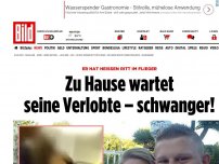 Bild zum Artikel: ER hat heißen Ritt im Flieger - Zuhause wartet seine Verlobte – schwanger!