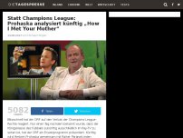 Bild zum Artikel: Statt Champions League: Prohaska analysiert künftig „How I Met Your Mother“