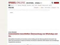 Bild zum Artikel: Innere Sicherheit: Innenminister beschließen Überwachung von WhatsApp und Co.