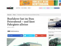 Bild zum Artikel: Busfahrer hat im Stau Feierabend – und lässt Fahrgäste alleine