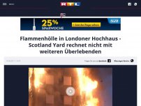 Bild zum Artikel: Hochhaus in London steht in Flammen vom zweiten bis zum 27. Stock