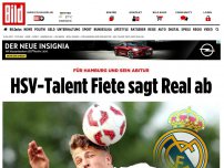 Bild zum Artikel: Für sein Abitur - HSV-Talent Fiete sagt Real ab