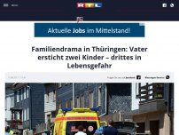 Bild zum Artikel: Familiendrama in Thüringen: Vater ersticht zwei Kinder – drittes in Lebensgefahr