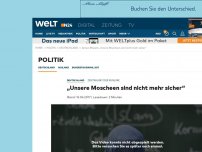 Bild zum Artikel: Zentralrat der Muslime: 'Unsere Moscheen sind nicht mehr sicher'