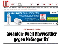 Bild zum Artikel: Am 26. August in Las Vegas - Giganten-Duell Mayweather gegen McGregor fix!
