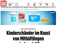 Bild zum Artikel: Selbstjustiz in JVA? - Kinderschänder im Knast von Mithäftlingen gefoltert? 