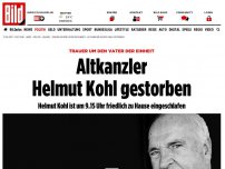 Bild zum Artikel: Eilmeldung - Altkanzler Helmut Kohl gestorben